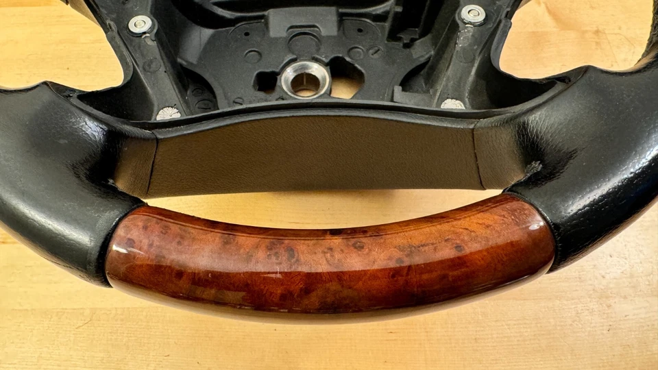 03-09 Volante Mercedes Benz W209 R230 CLK320 CLK500 SL500 negro/madera OEM Foto 3 de 4