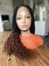 Braided wig, box braids wavy wig .made on a full lace wig .20-22 Inches.