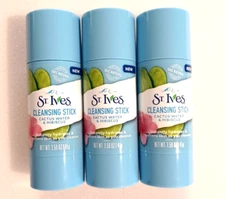 ST. IVES CLEANSING STICK Cactus Water & Hibiscus Facial Cleanser - NEW LOT OF 3!