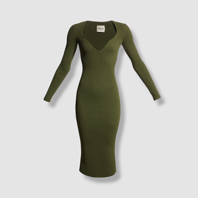 khaite green dress Khaite Mahi Knit Dress - Green