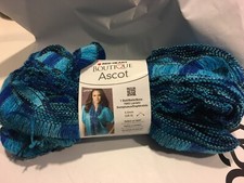 BOUTIQUE ASCOT lavish aqua blue KNITTING CROCHET DESIGNER YARN CRAFTS fiber 100G