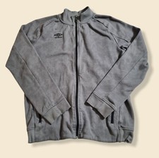 Umbro Grey Track Jacket Windbreaker With Side Zip Pockets Size Womens XL