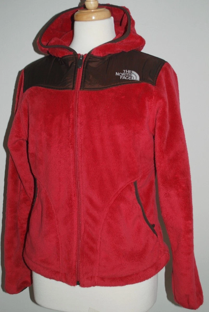 THE NORTH FACE Osito Womens Hoodie/Hooded Plush Fleece Jacket/Coat Pink u0026  Brown | eBay