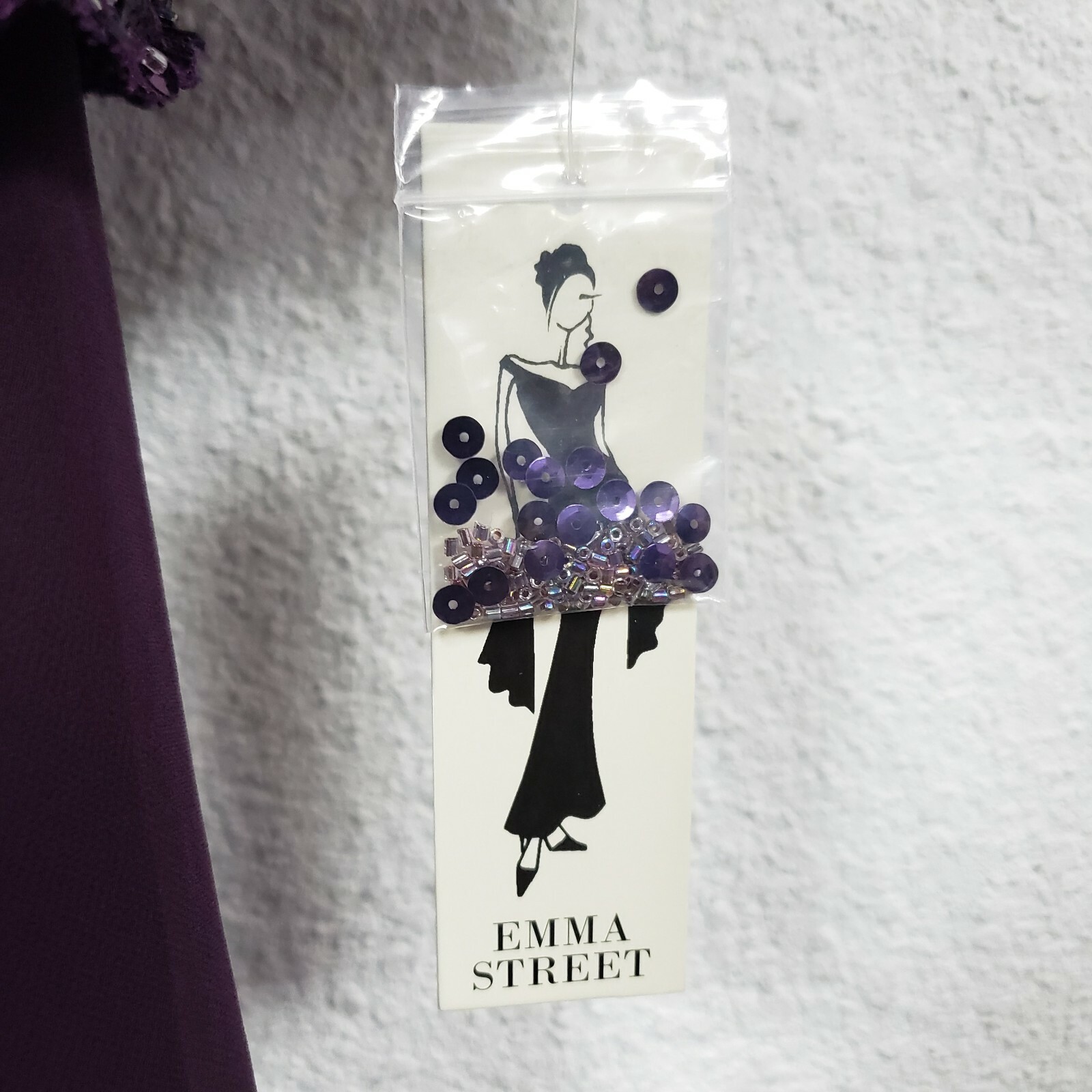 Emma Street Women's Plus Size Two Piece Set Lace Jacket Dress, Eggplant, 18