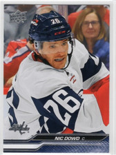 Nic Dowd 23-24 Upper Deck Series 1 Base Common #190 Washington Capitals