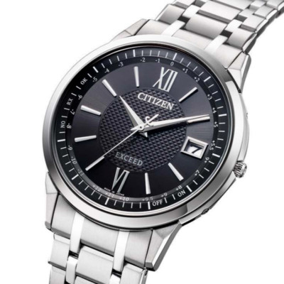 CITIZEN EXCEED CB1140-61E Titanium Eco-Drive Radio Solar Watch Black Dial 38mm