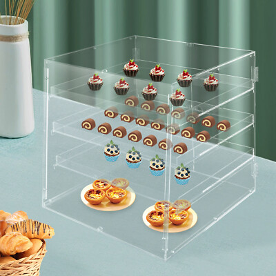 3 Tray Countertop Bakery Display Case Cookie Pastry /Donut Hotel Store Showcase