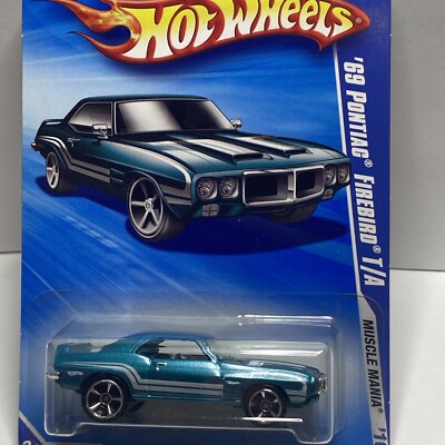 Hot Wheels '69 Pontiac Firebird – HW Racing '11 Series, Blue, 1:64 Scale Die-Cast, 157/244 10 thumbnail image