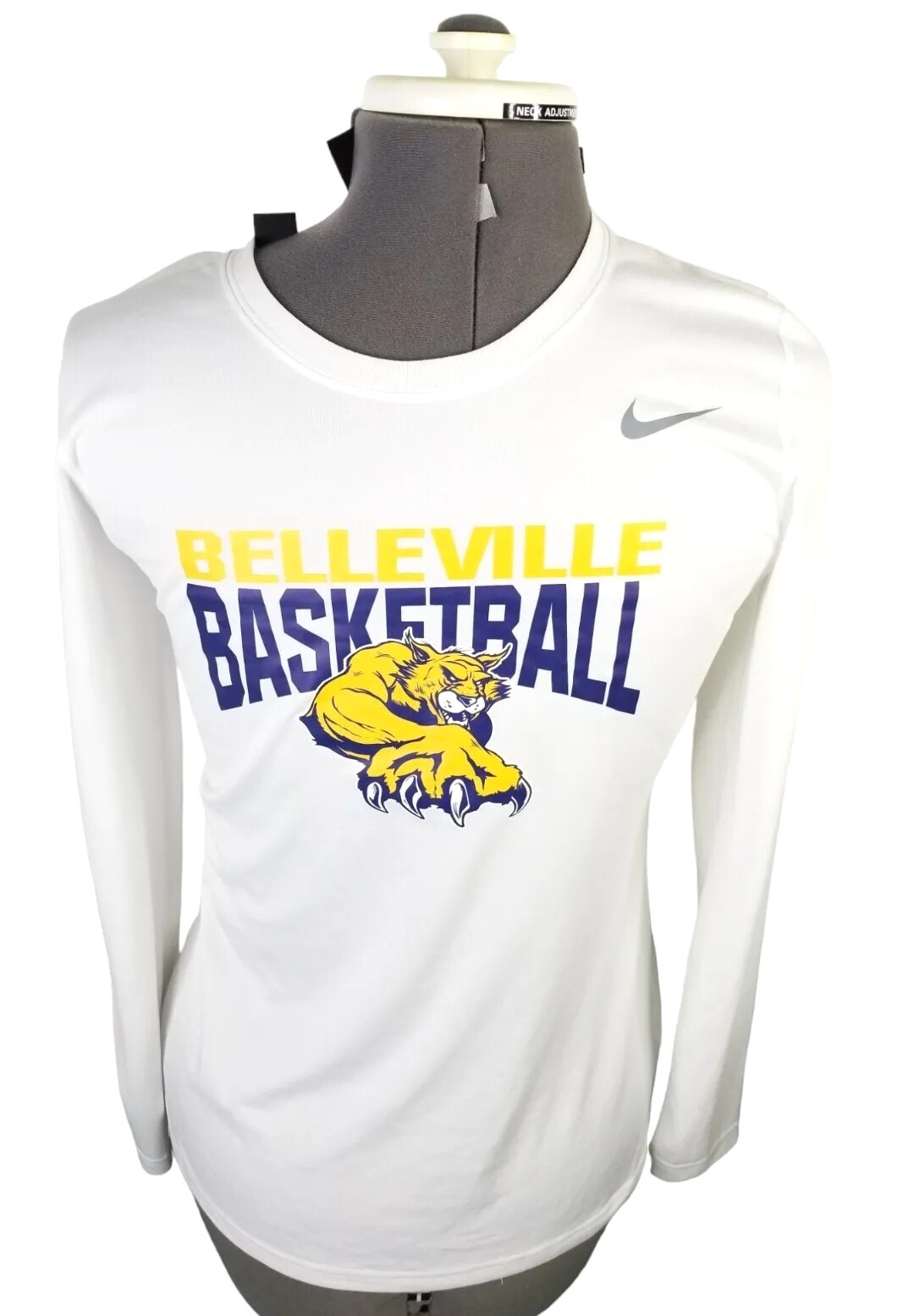 Nike Belleville DRI-FIT white Shirt Women's Size M PIT TO PIT 19 In