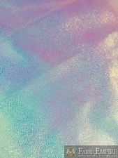 Vinyl Upholstery Embossed Bubble Hologram Glossy Fabric Light Blue 54" Wide Sold