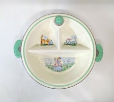 VTG Little Bo Peep Child Hot Water Warmer Dish 3 Compartments 2 Handles