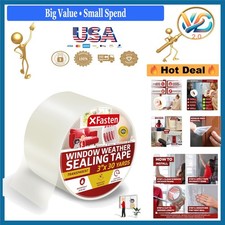 Clear Weather Sealing Tape 3x30 Yards for Windows Waterproof Glow Resistant W...