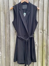 YAS Yastaylor Playsuit Jumpsuit Black Sleeveless With Pockets On The Side