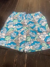 Vineyard Vines Blue Pelican and Flower Swim Trunks Youth Boys Size 12-14