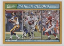 2017 Panini Classics Career Colors Gold Kurt Warner #CC-9 HOF 1v3