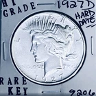 1927 D PEACE SILVER DOLLAR HI GRADE GENUINE U.S. MINT RARE KEY COIN 9206