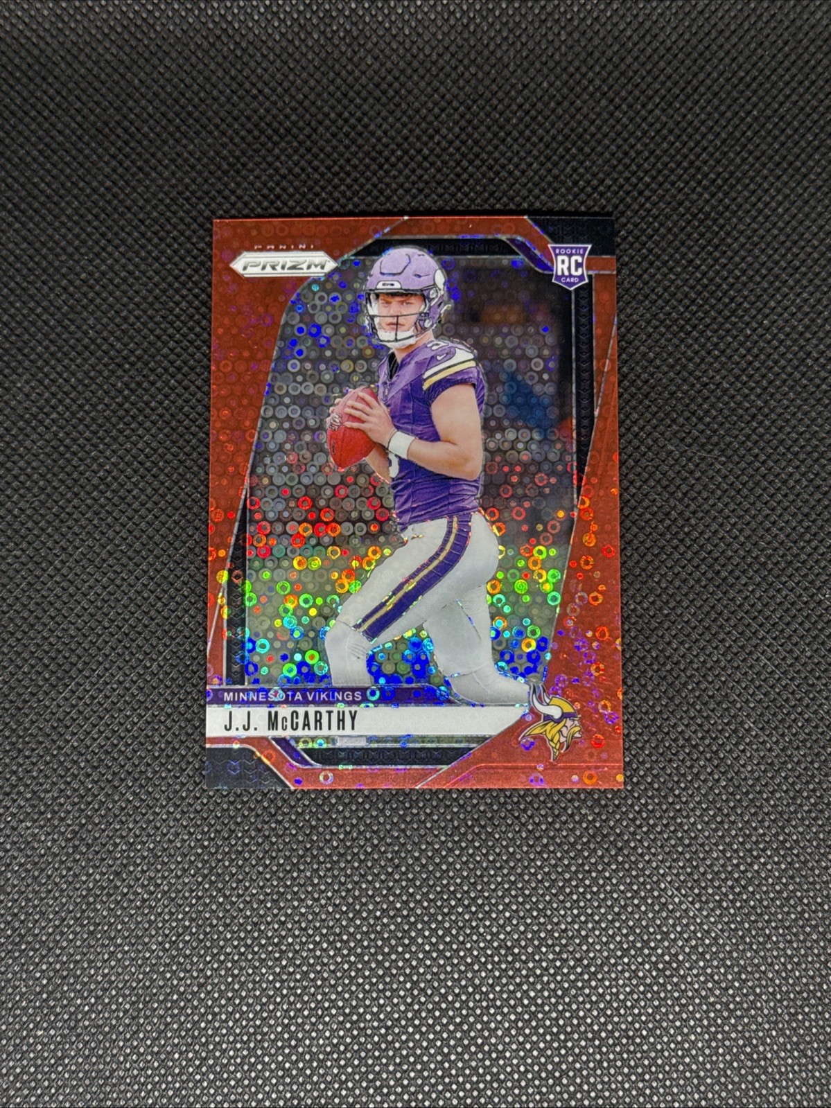 2024 Panini Prizm Red No Huddle /75 J.J. McCarthy Rookie #400 🔥SSP