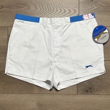 Slazenger Vintage 3" Tennis Shorts Retro Preppy White Size 38