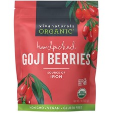 Bayas de Goji orgánicas seleccionadas a mano, 2 lb - de origen sostenible