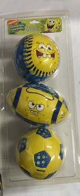 Nickelodeon Spongebob Soft Sport 3-Ball Set New 2007 Vintage