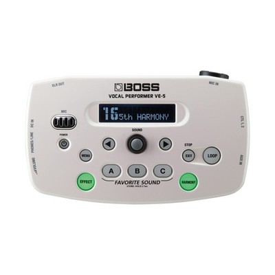 BOSS VE-5 Compact Vocal Performer for Vocalists | Personal (VE-5-WH), White