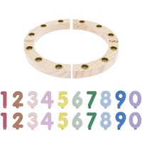 Premium Set Holzring Aus Kiefernholz Mit Holzzahlen, Bunt Deutsch 2023