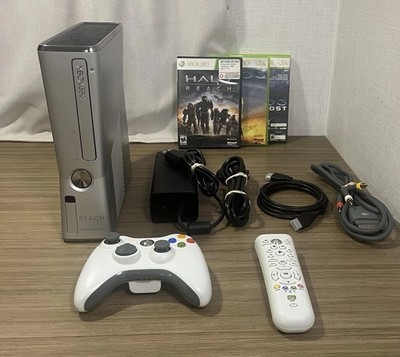 Microsoft Xbox 360 S Halo: Reach Limited Edition Silver Console Bundle + 4 Games
