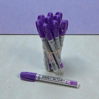 Markal Paint-Riter+ Purple Industrial Paint Markers Rough Surface Lot of 10