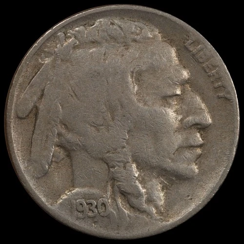 1930 s 5C Buffalo Nickel Circulated Coin