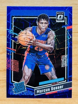 Marcus Sasser 2023-24 Panini Donruss Optic #242 Blue Velocity Prizm (RC)