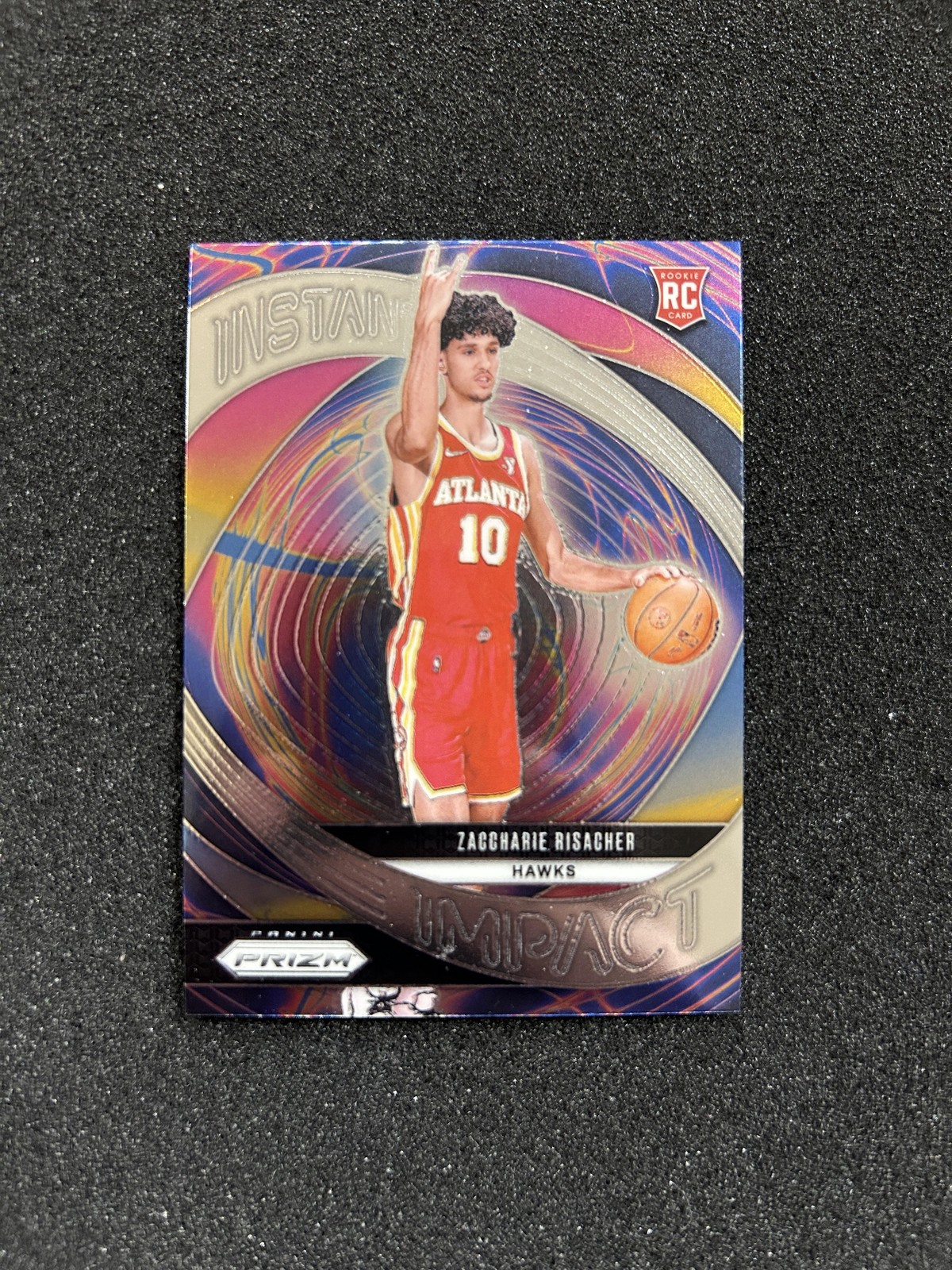 2024 Panini Prizm Zaccharie Risacher Instant Impact #21 Rookie Atlanta Hawks
