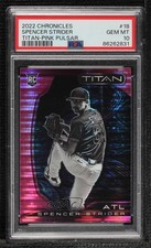 2022 Chronicles Titan Pink Pulsar Prizm Spencer Strider #18 PSA 10 GEM MT 0e2x
