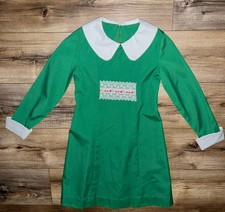 1960 s Vintage Girls Mod Dress Aline Peter Pan Collar 70 s Party Dress Handmade