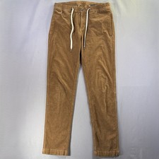 Vuori Pants Mens Medium Khaki Optimist Corduroy Stretch Drawstring Casual V440