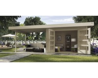 Gartenhaus Weka Designhaus 126 B Gr.3 Mit FußBoden Und Seitlicher ÜBerdachung 64