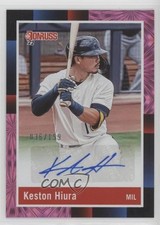 2022 Donruss Retro 1988 Signatures Pink Fireworks 36/199 Keston Hiura Auto 4z8
