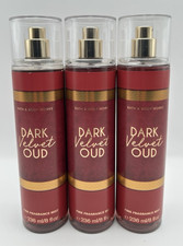 Bath  Body Works Dark Velvet Oud 3pc Set Full Size Fine Fragrance Mist 8oz BBW