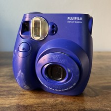 Fujifilm Instax Mini 7S Instant Camera Blue Photo Retro Fuji Flash - Tested Work