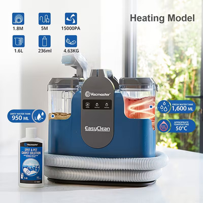 2026 New Model Powerful 500W Heated Carpet & Upholstery Cleaner | 15kPA
