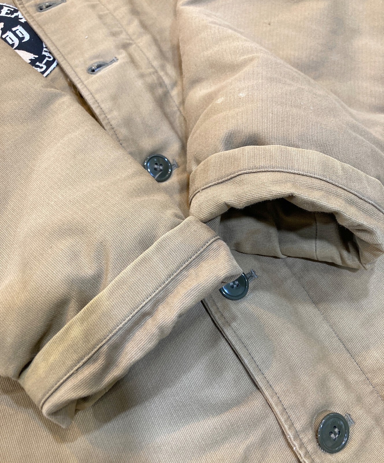 Buzz Rickson Patch N-1 Deck Jacket Beige Mens Siz… - image 13