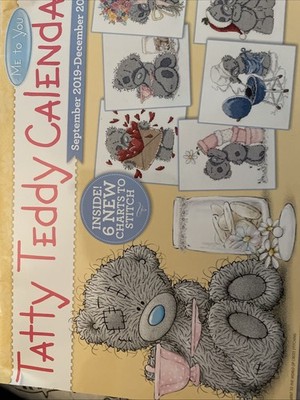 Tatty Teddy Patterns In A Calendar Format 6 Charts And Floss Needed Are Included