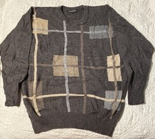 Clan Douglas Cashmere Sweater Mens Large Scotland Brown