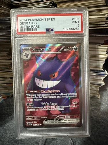 2024 Pokemon TEF EN Gengar EX ULTRA RARE PSA 9!🔥