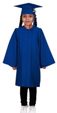 Child Matte Royal Blue Graduation Cap Gown - Preschool Kindergarten