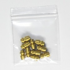 10pcs Vintage Stick Pin Clutches Protectors NOS Brass Push On w/ Rubber Insert