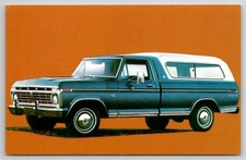 1975 Ford F100 Ranger Xlt Pickup Truck W Camper Shell Promotional Postcard