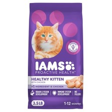 IAMS Proactive Health Healthy Kitten Dry Cat 3.5 Pound (Pack of 1), Chicken 4.62 per pound