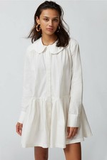 Urban Outfitters Women’s Shirt Dress 100% Cotton White Button Medium Babydoll