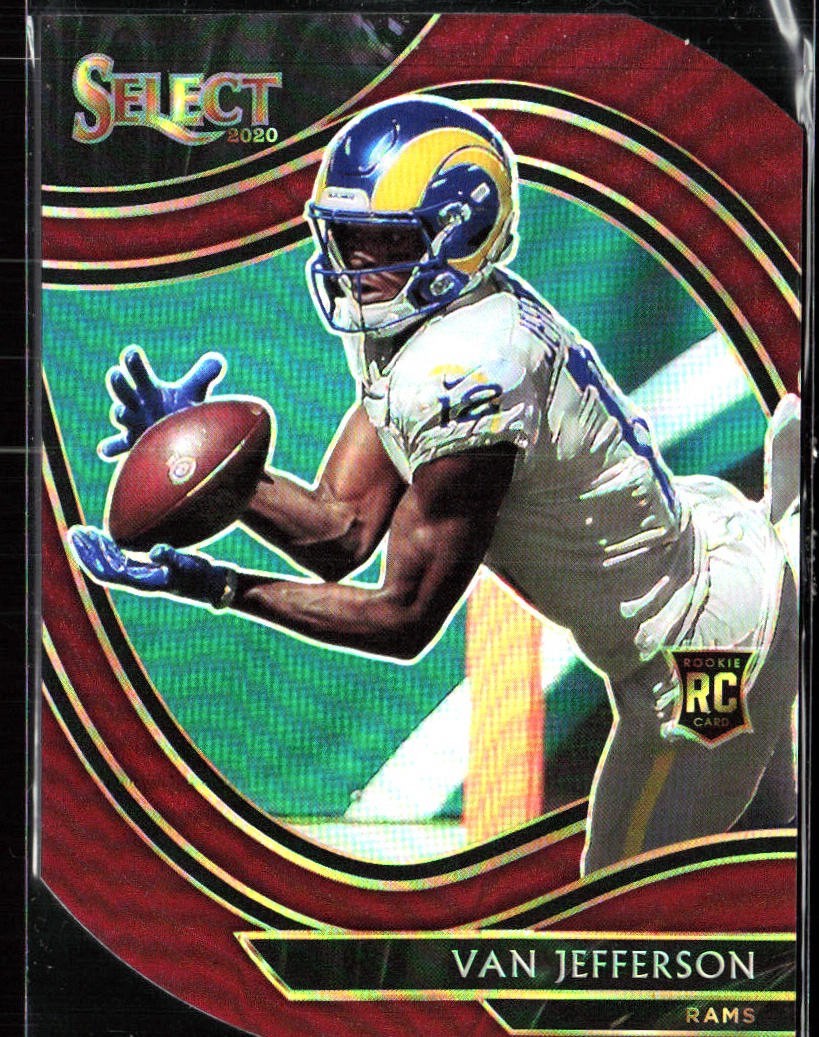 2020 PANINI SELECT VAN JEFFERSON  #371 FIELD LEVEL Maroon Die-Cut