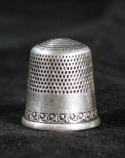 Antique Sterling Silver Victorian Era Thimble Circles Size 9 (TH3)